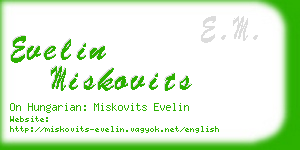 evelin miskovits business card